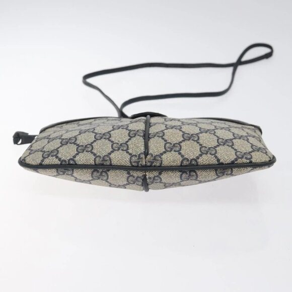 GUCCI GG Supreme Sherry Line Shoulder Bag PVC Navy Gold 68 02 047 Auth ep9524 - Picture 7 of 16